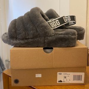 UGG Fluff Yeah Slide Charcoal